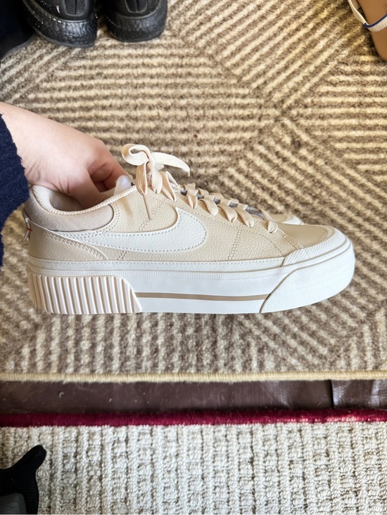 Nike Shoes - Nike Women's Cream Low-Top Platform Sneaker